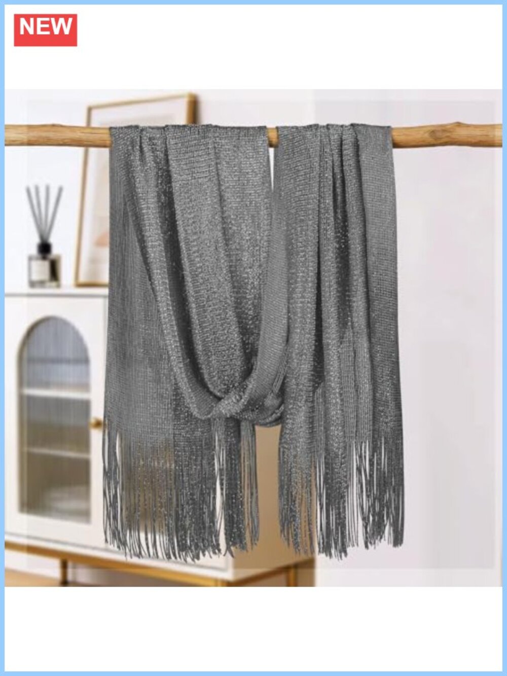 Sequin Scarf Sparkly Shawl Wrap Evening Dresses Rave Festival Head Wrap Belt - Picture 5 of 6